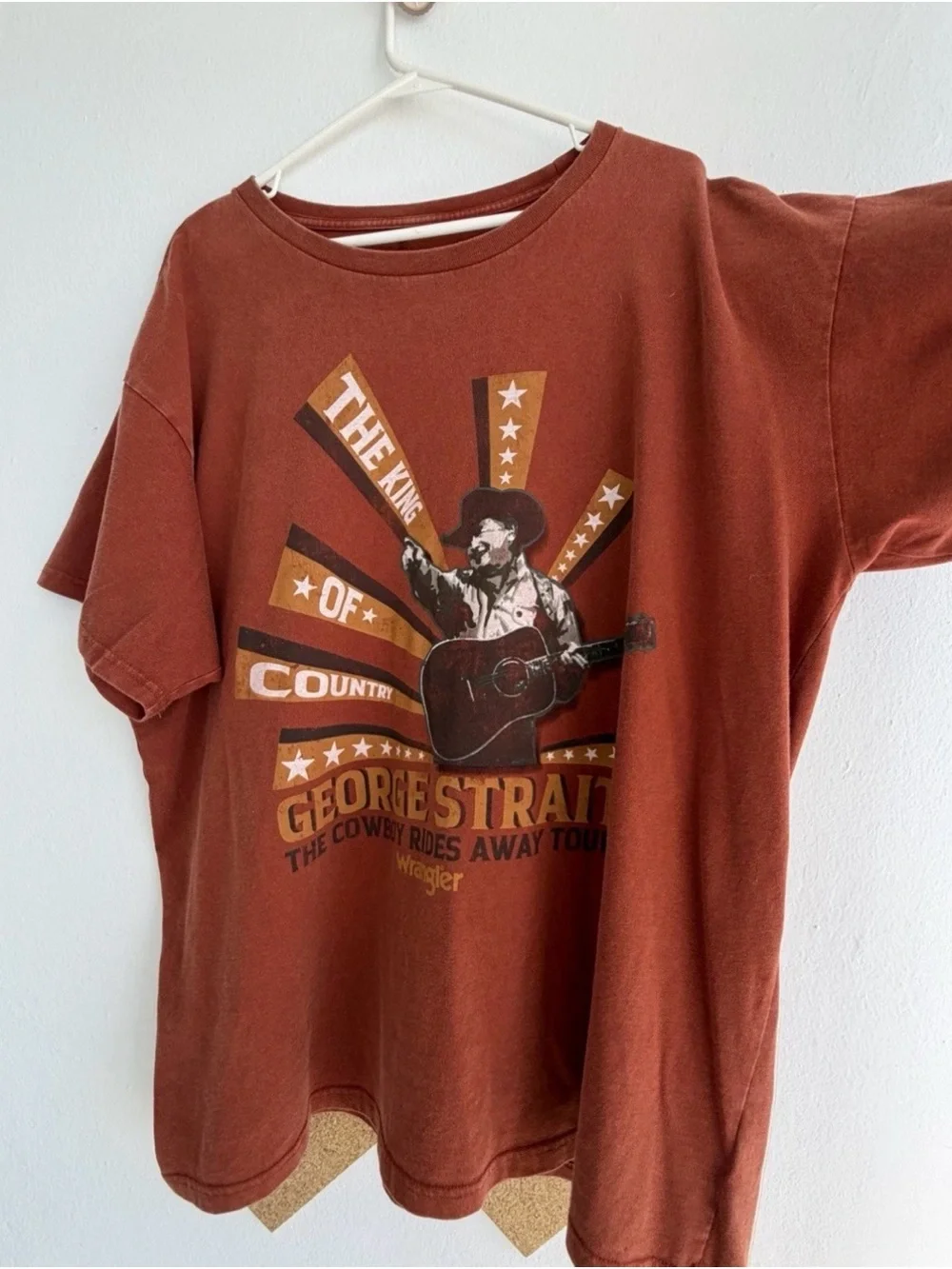 Wrangler Brown George Strait Graphic Short Sleeve Tee